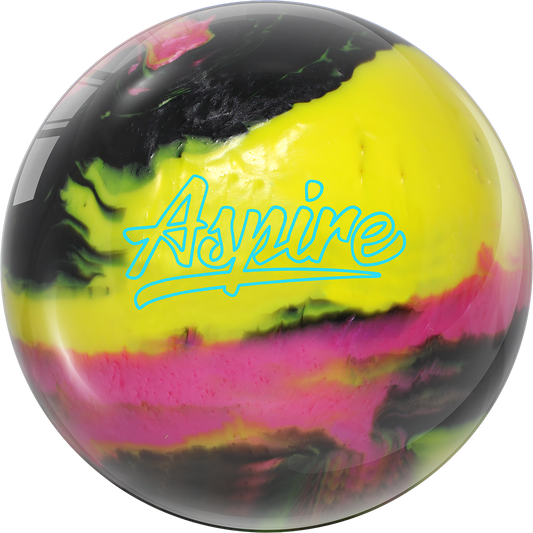 Polyester Bowling Ball - Motiv Aspire - Black/Pink/Yellow Drilled