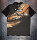 Black Gold wave design shirt