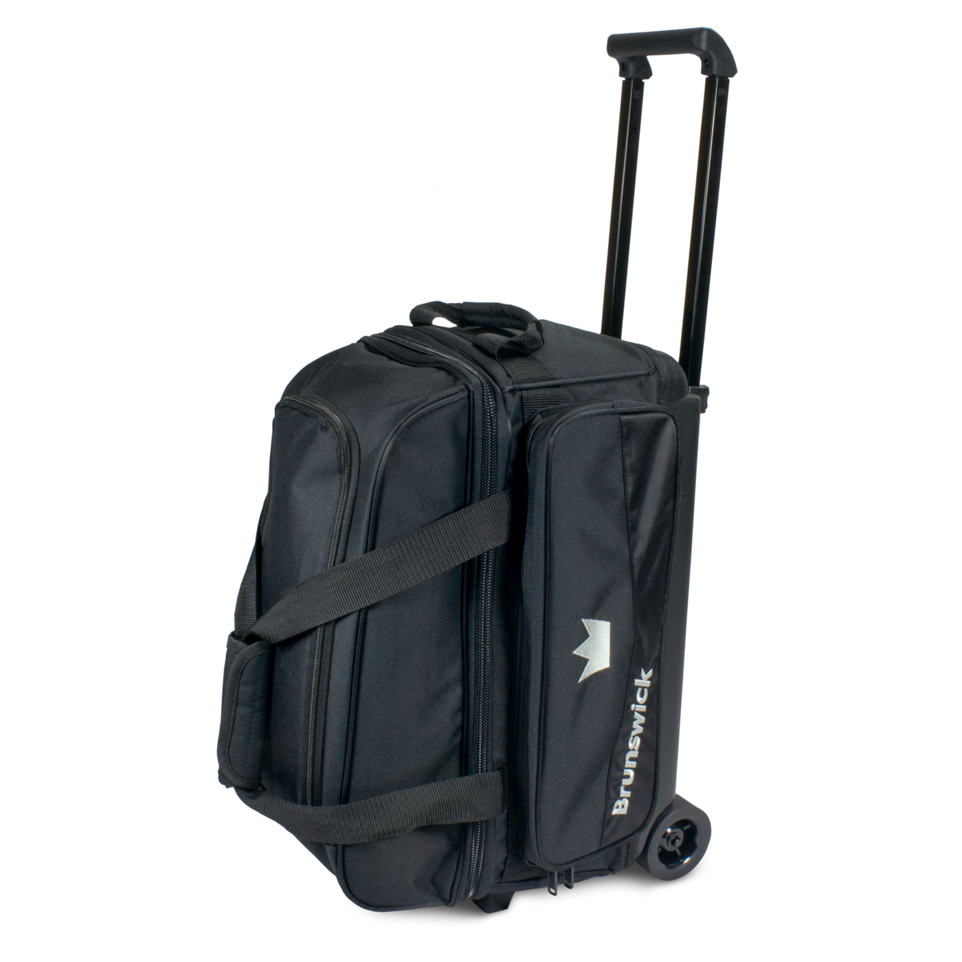 Black 2 ball roller double roller bowling bag