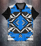 Blue Black White Technical Tenpin Bowling Shirt and Apparel