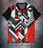 Red Black White Technical Tenpin Bowling Shirt and Apparel