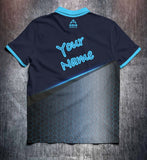 Blue Hexagon Tenpin Bowling Shirt and Apparel