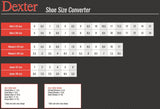 Dexter bowling shoe sizing guide US to UK size conversion