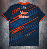 Blue and Orange Lines Tenpin Bowling Shirt and Apparel