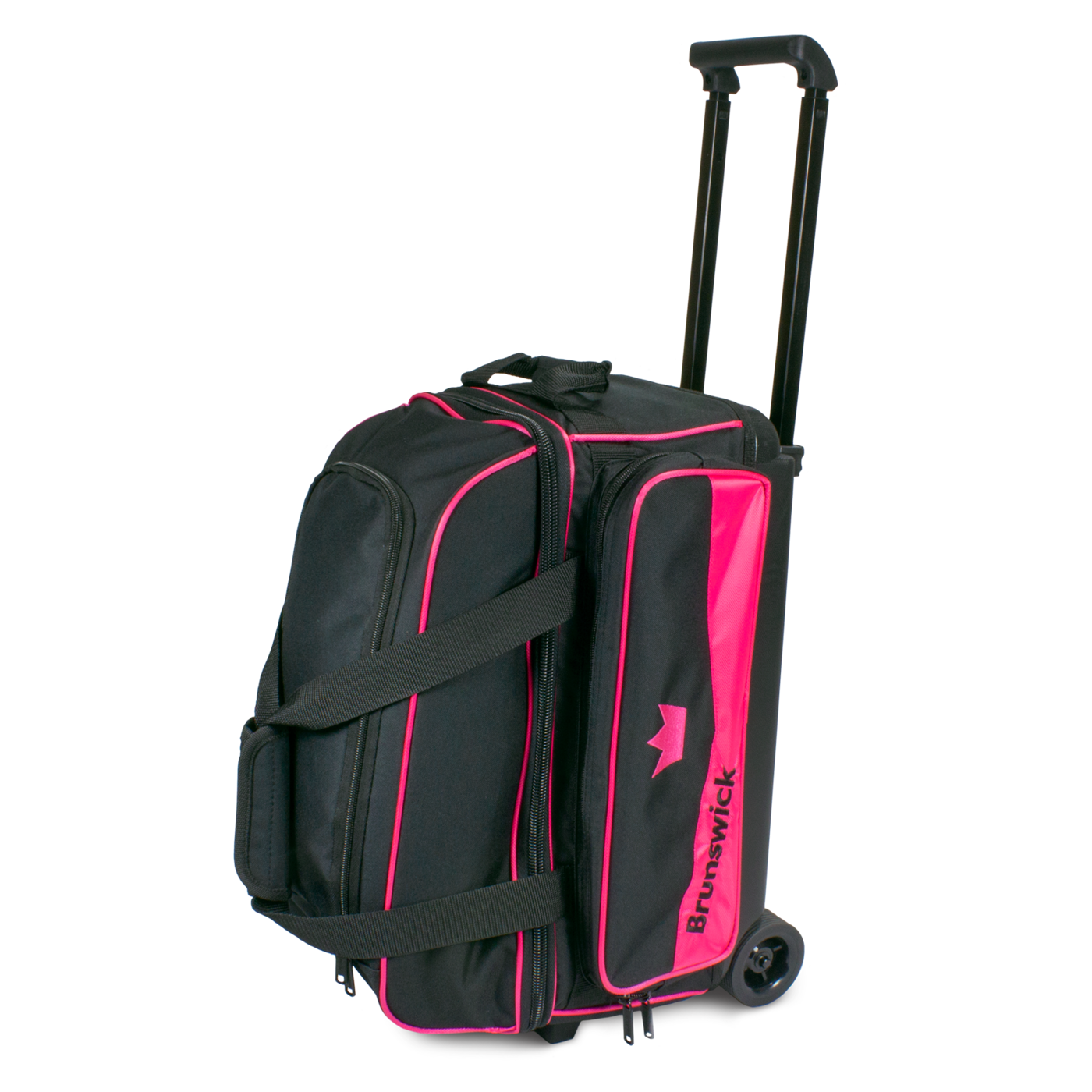 Pink 2 ball roller double roller bowling bag