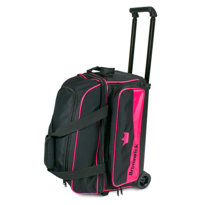 Pink 2 ball roller double roller bowling bag