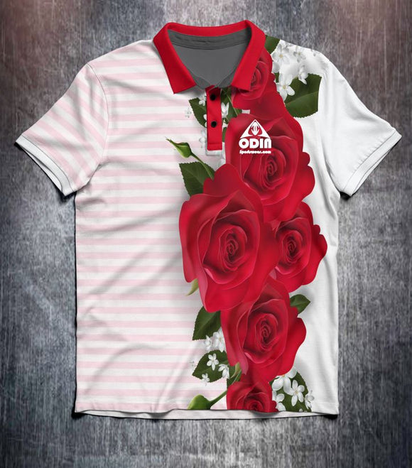 Red Roses Tenpin Bowling Shirt and Apparel