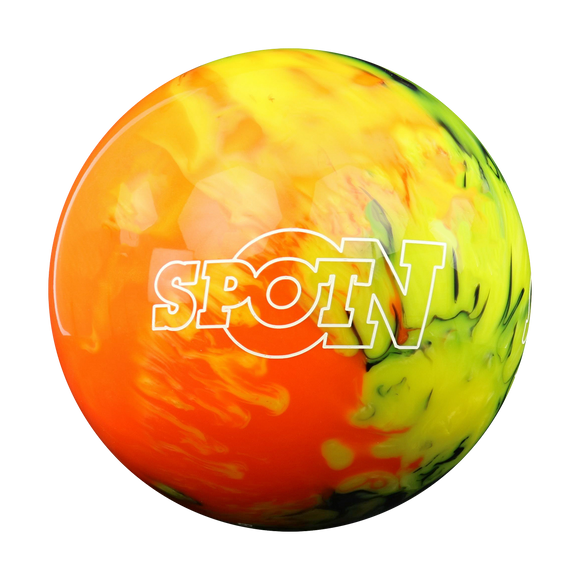 Polyester Bowling Ball - Storm Spot On - Black / Yellow / Orange